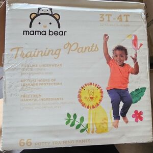 Mama Bear Training Pants - White Size 3T-4T
